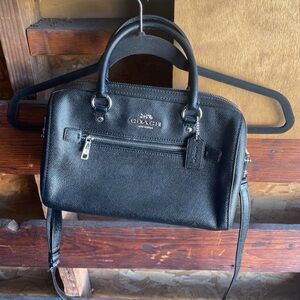Coach Black Leather Rowan Satchel